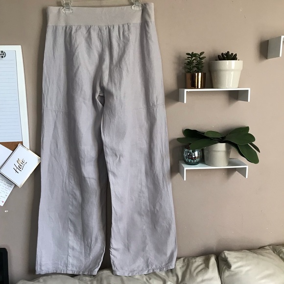 EILEEN FISHER 100% Organic Linen Pants Lagenlook - Picture 4 of 5